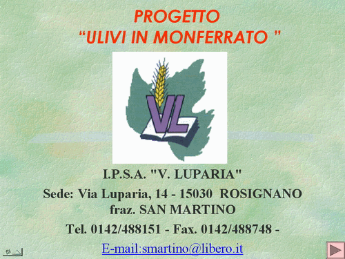 Presentazione Relazione - Prof. Giancarlo Durando  "Progetto ulivi in Monferrato" 