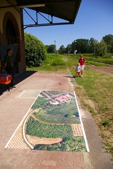 FOTO DELL'INUGURAZIONE NUOVA SEDE OSSERVATORIO del paesaggio presso l'ex-Stazione Ferroviaria di Chiusano d'Asti.