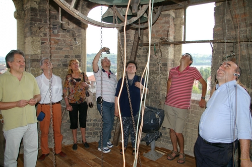 Foto della visita alla Torre rossa o di San Secondo di Asti nell'ambito della Rassegna VerdeTerra 2007.