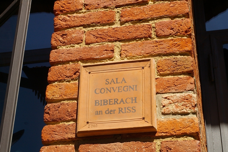 Sala Convegni "Biberach an der Riss" di Villa Paolina, dove si è tenuto il Corso di aggiornamento su "Le buone pratiche per il paesaggio" (Foto di Francesco Devecchi).