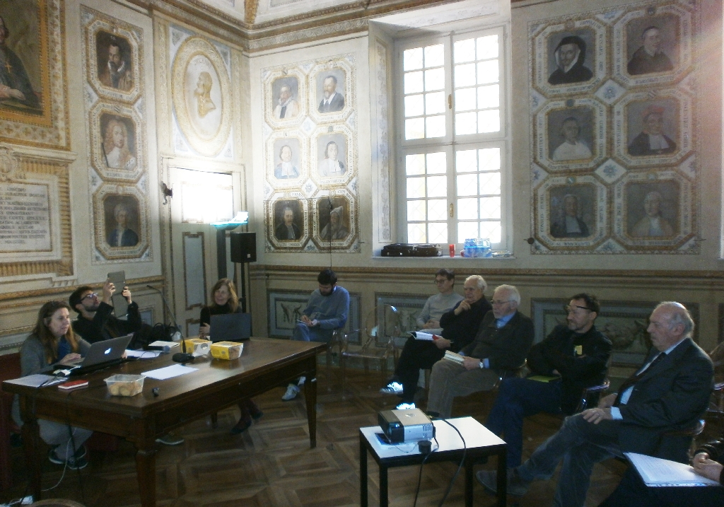 Momento della riunione della Rete degli Osservatori del Paesaggio del Piemonte, sotto la guida del Presidente, Prof.ssa Daniela Bosia.