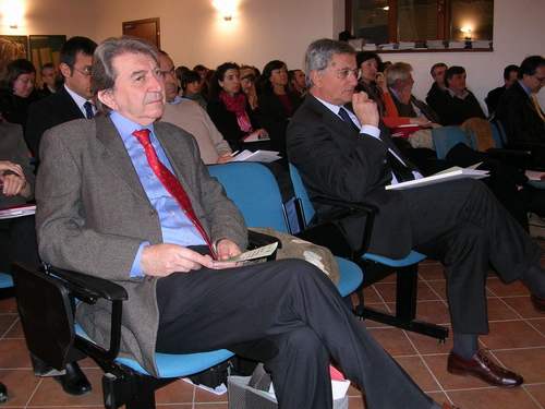 Prof. Pietro Piccarolo (Facoltà di Agraria dell'Università di Torino) e Prof. Bruno Giau (Preside della Facoltà di Agraria dell'Università di Torino).