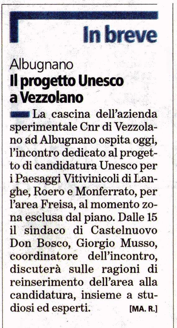 Articolo La Stampa (sabato 22 dicembre 2012)