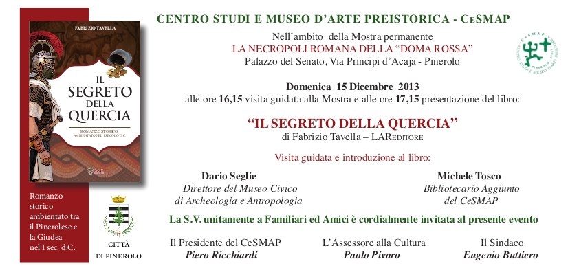 Presentazione del libro "Il segreto della quercia" di Fabrizio Tavella - LAR Editore, Palazzo del Senato, Via Principi d