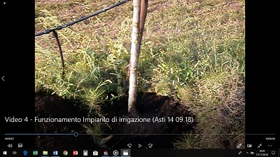 Video 4 di verifica/collaudo del funzionamento dell impianto di irrigazione a servizio degli alberi messi a dimora per la realizzazione del Parco della Salute dell Ospedale Cardinal Massaia di Asti.