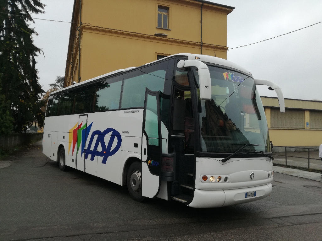 Autobus per il ritorno diretto ad Asti da Caneli.